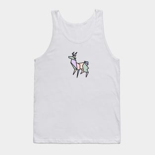 Origami Pastel Deer Tank Top